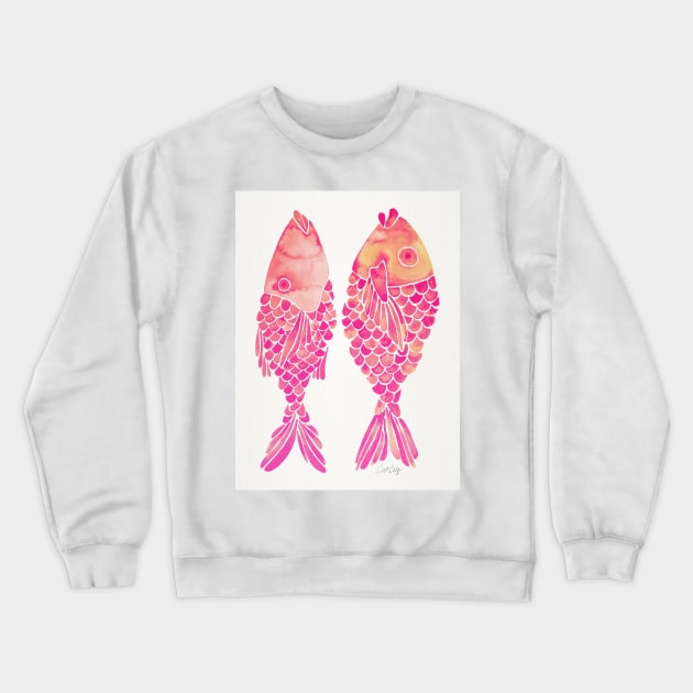 indonesian fish pink ombre Crewneck Sweatshirt by CatCoq